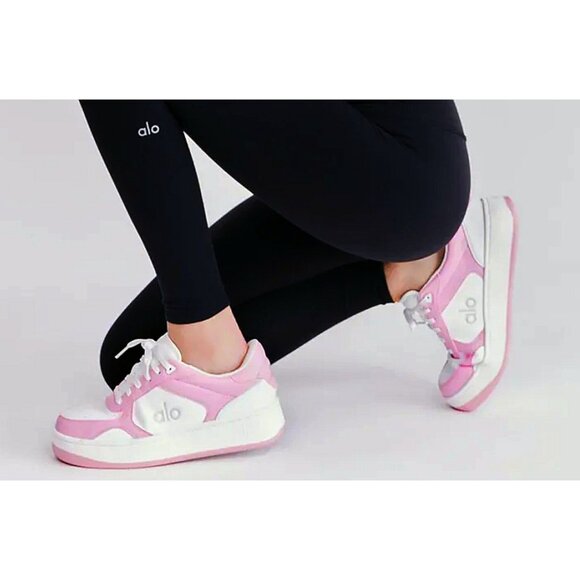 NEW Alo Recovery Mode Sneakers Pink White Contrast Colorblock Athletic Shoes 5.5 - Picture 5 of 16
